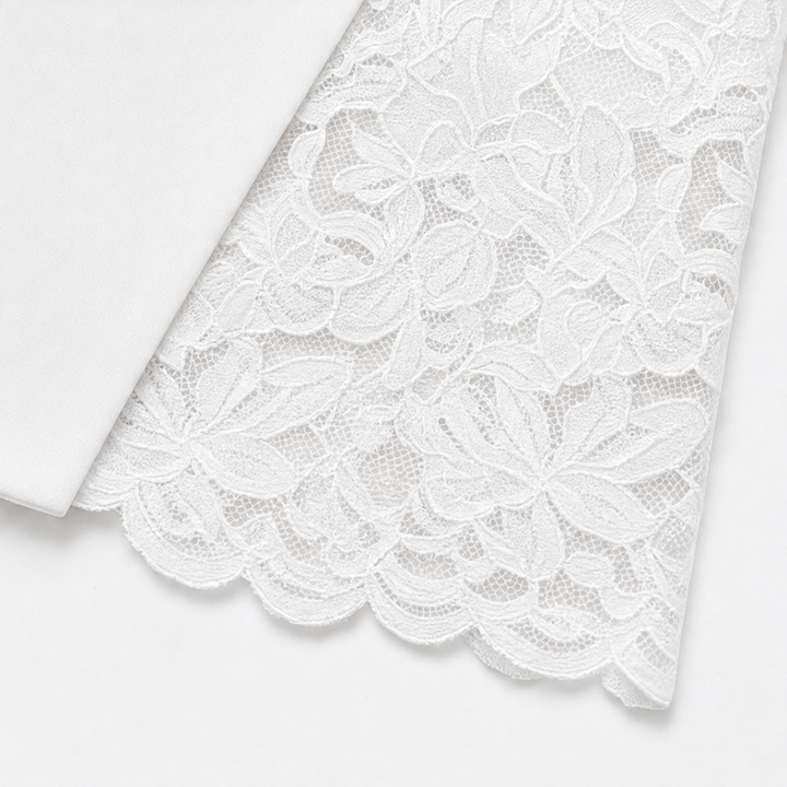 Lace & Poise – Floral Lace Panel Blazer Dress
