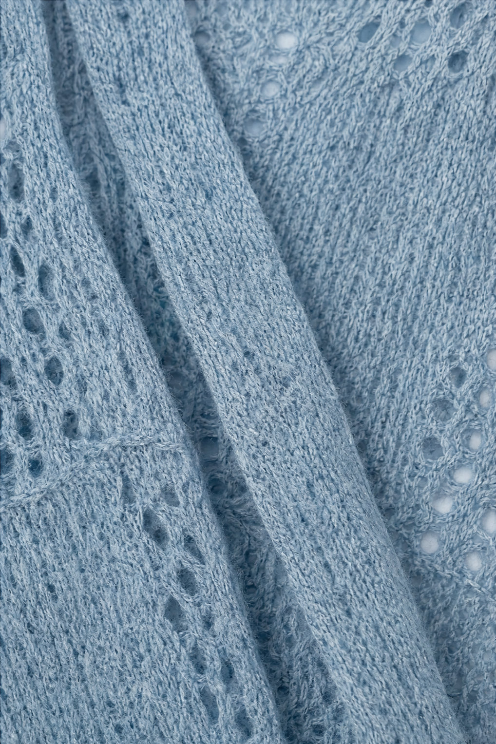 Slouchbelle – Pointelle Open-Front Batwing Cardigan