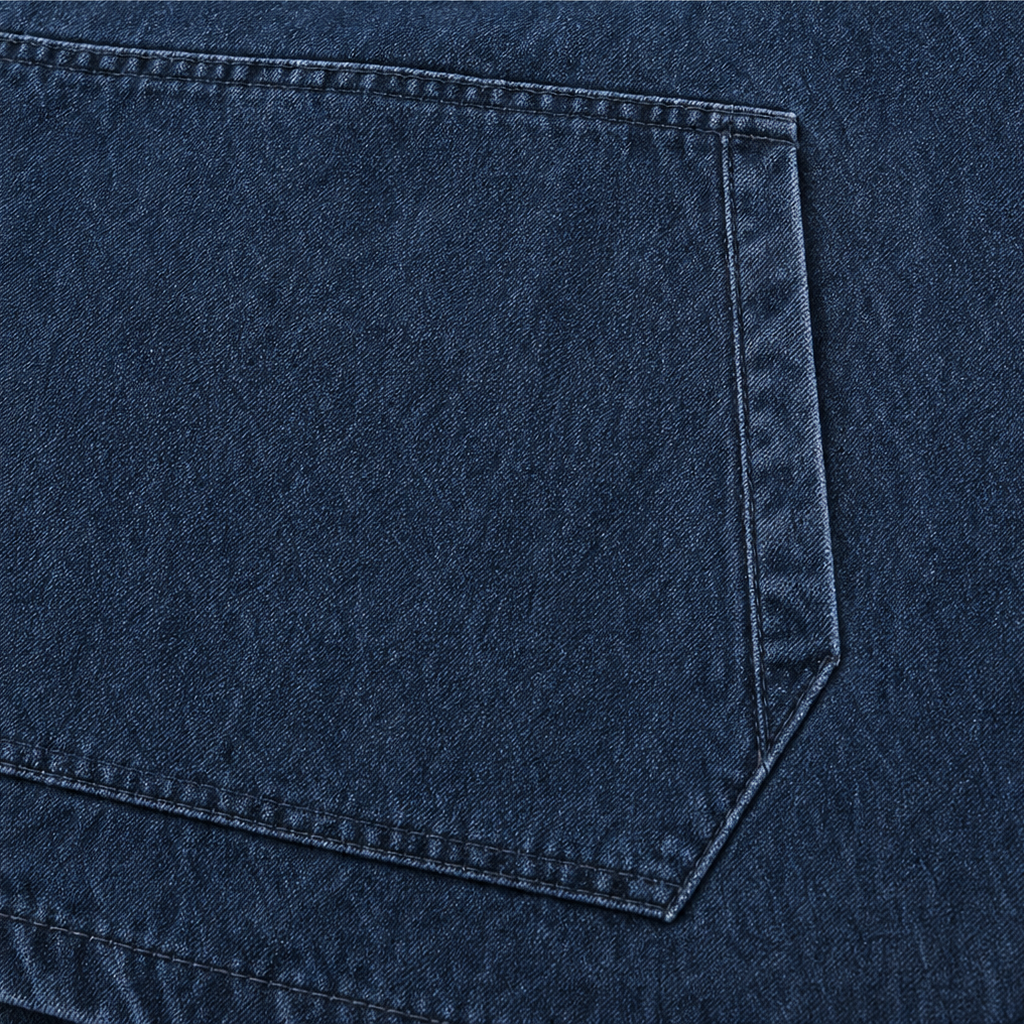 Half-Zip Haven – Washed Denim Half-Zip Pullover