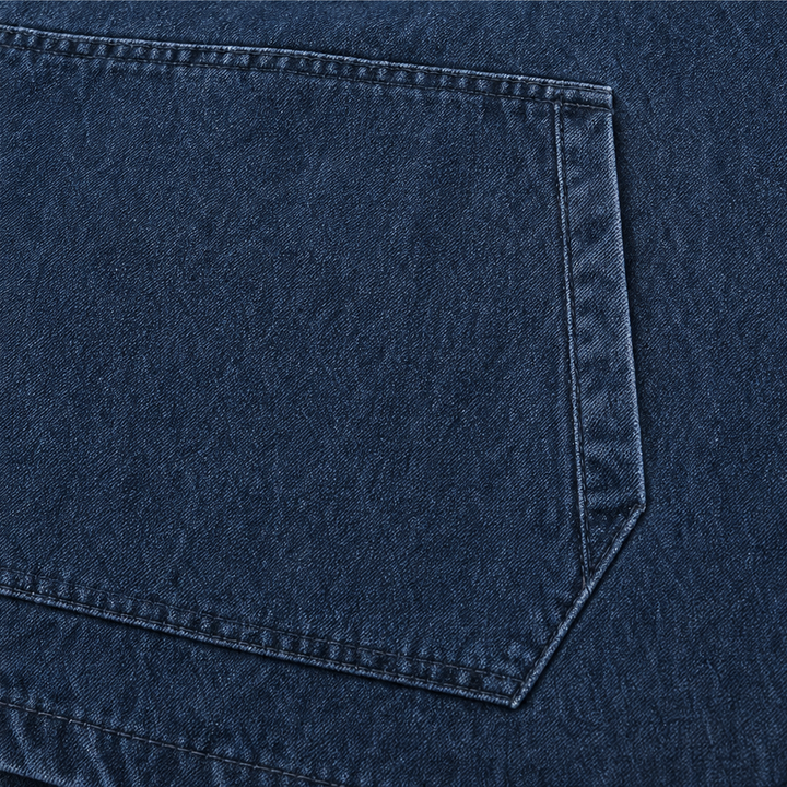 Half-Zip Haven – Washed Denim Half-Zip Pullover