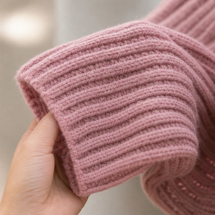 Velaine – Asymmetric Off-Shoulder Ribbed Sweater