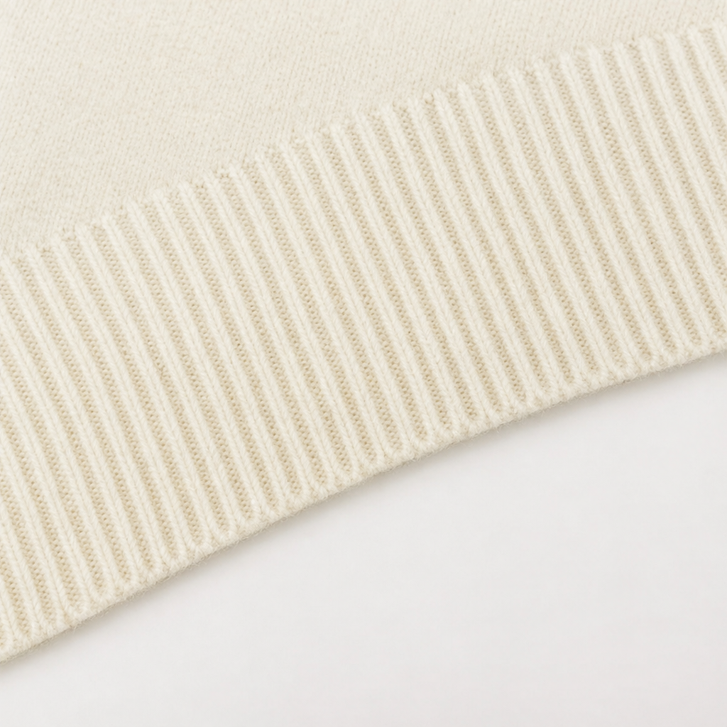 Vellora – Draped V-Neck Stretch-Knit Sweater
