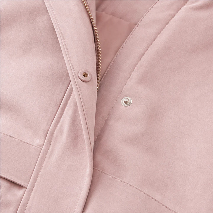 Plushora – Plush Hooded Mid-Length Parka