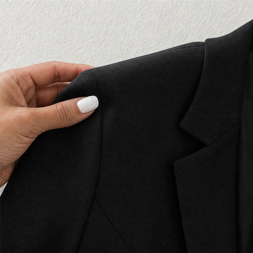 Lacewell – Fitted Eyelash-Lace Hem Blazer