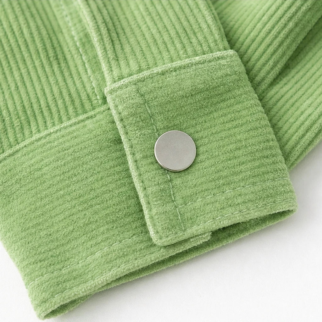 Cordelia – Fine-Ribbed Corduroy-Look Button-Front Shirt