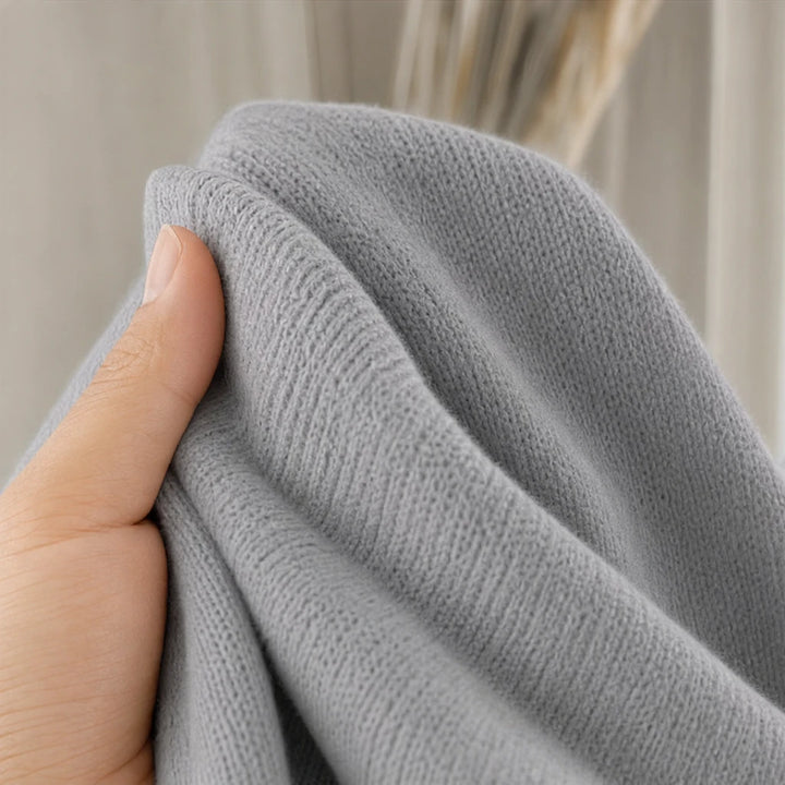 Veloura – Oversized Turtleneck Pocket Poncho Sweater