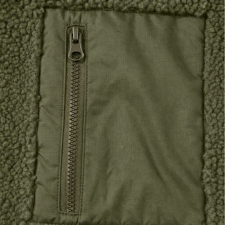 Veluna – Fleece-Look Zip-Up Winter Jacket