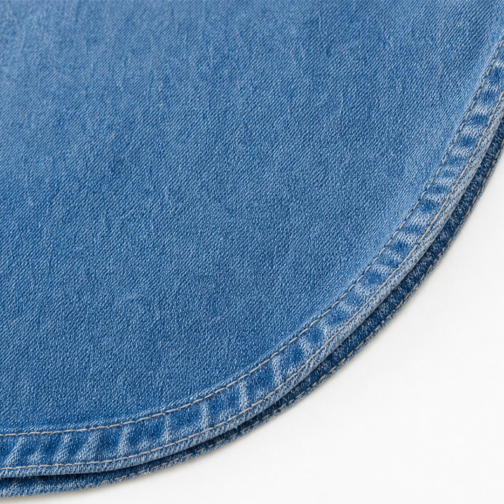 Denimelle – Soft-Washed Batwing Denim Tunic