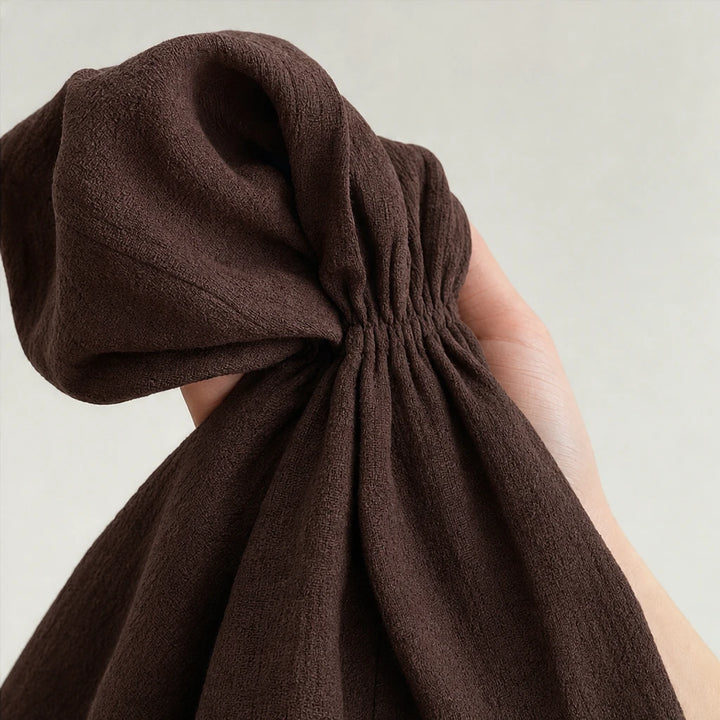 Florenza – Zip-Neck Ruffle Linen-Look Mini Dress