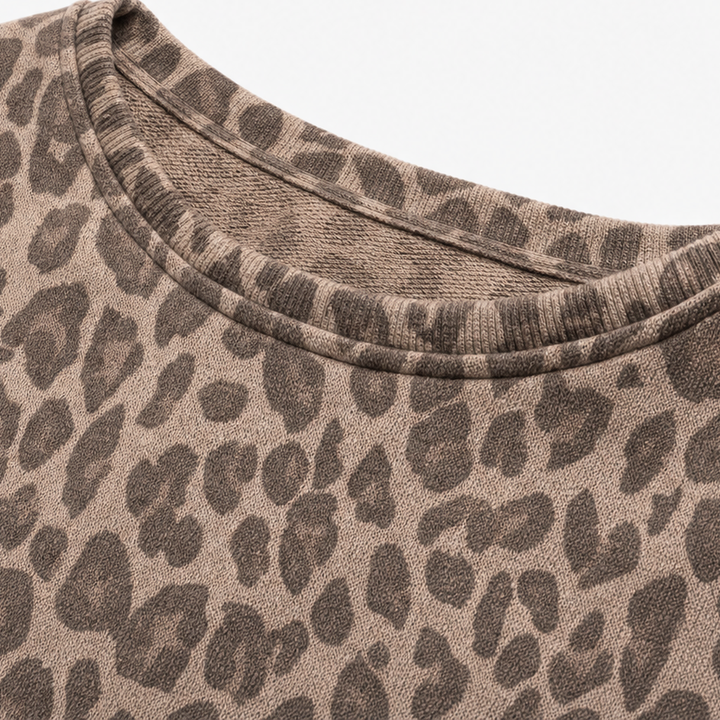 Marrylene – Leopard Print Oversized Sweatshirt
