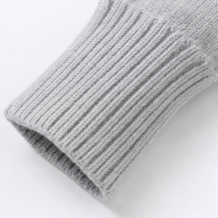 Marlowe – Oversized Gold Button Mock-Neck Sweater
