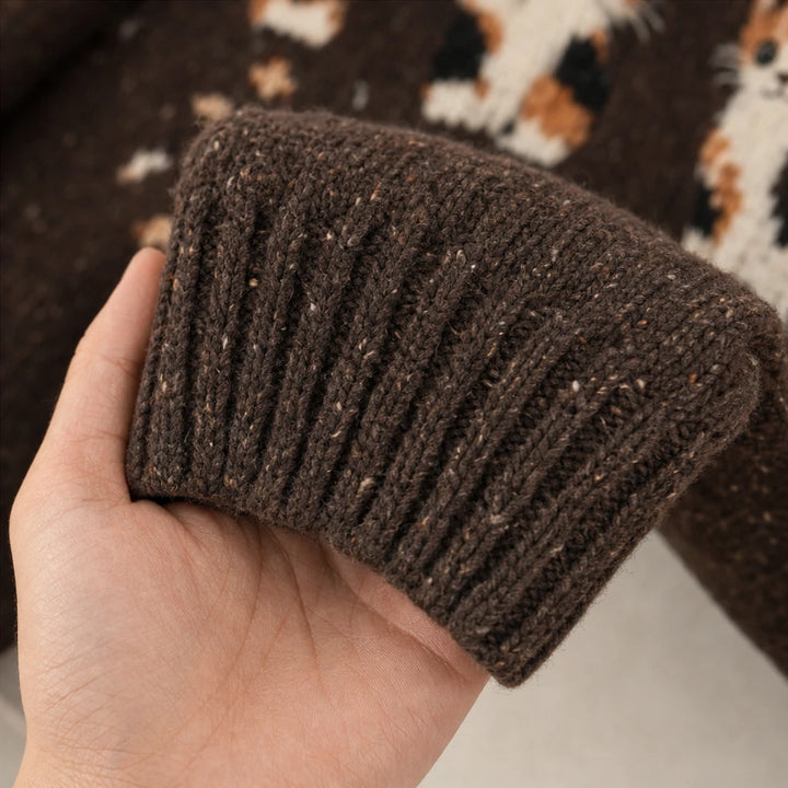 Purr & Purl – Patterned Knit Sweater