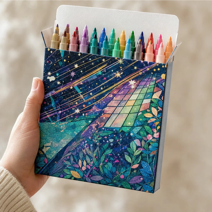 GlimmerDuo – Dual-Tip Glitter Acrylic Paint Markers
