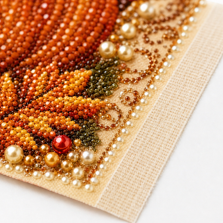 Duskbead – Pearl-Look Bead Pumpkin & Squirrel Diamond Art Kit