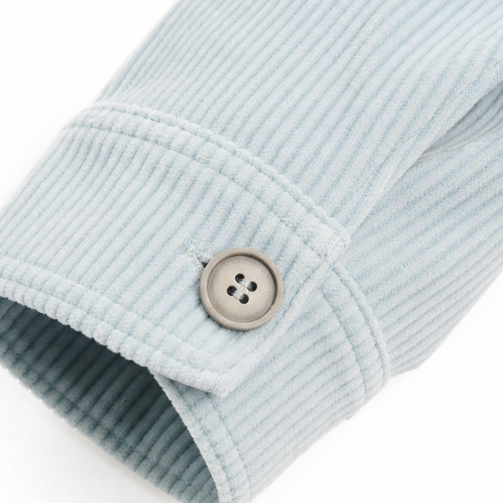 Corduvale – Vertical-Wale Corduroy Open-Front Cardigan