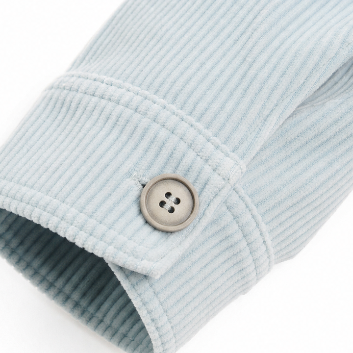 Corduvale – Vertical-Wale Corduroy Open-Front Cardigan