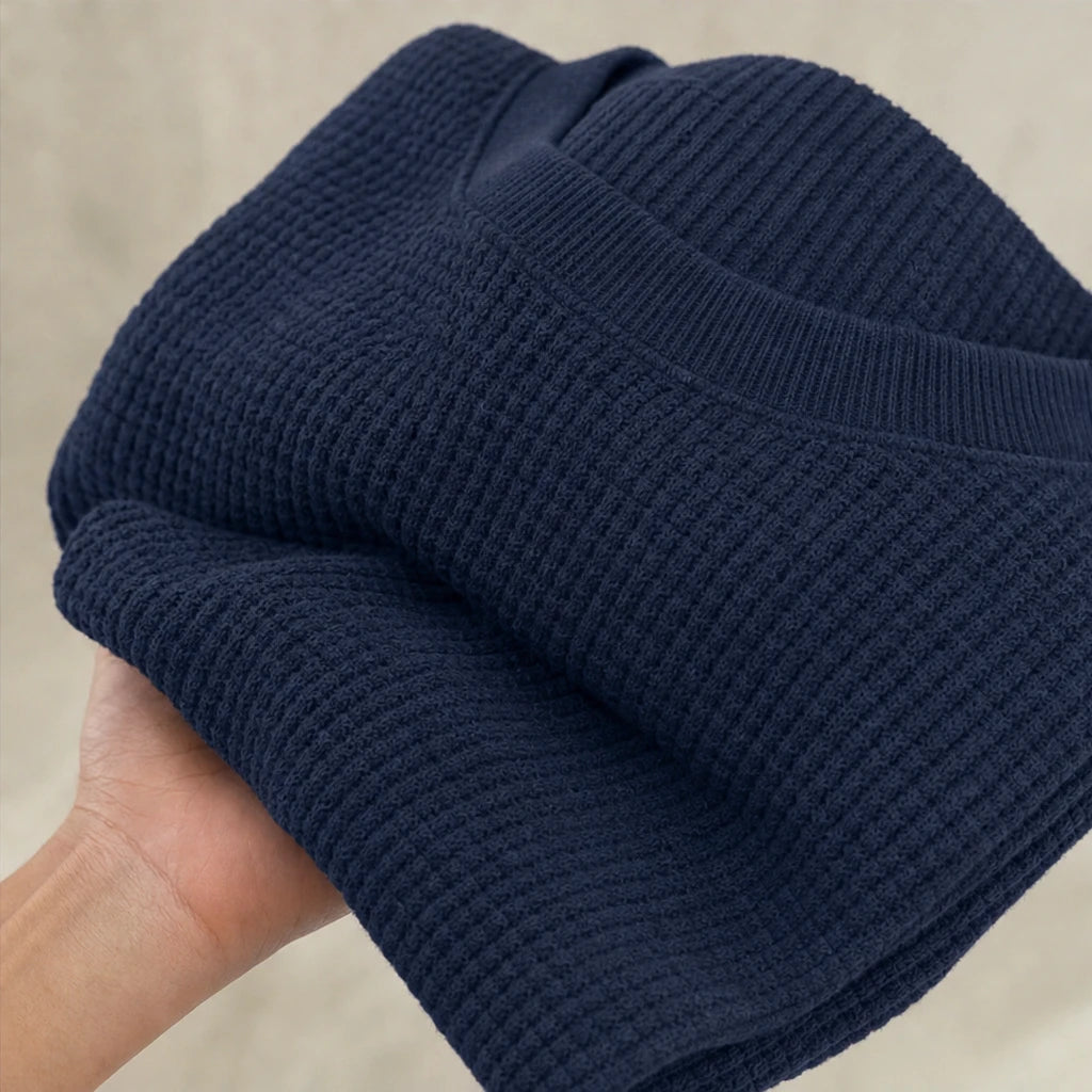 Waffle & Wear – Waffle-Knit Crew-Neck Top