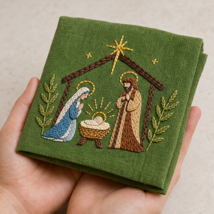 Stitchmas – Peel-And-Stick Nativity Embroidery Stabilizer