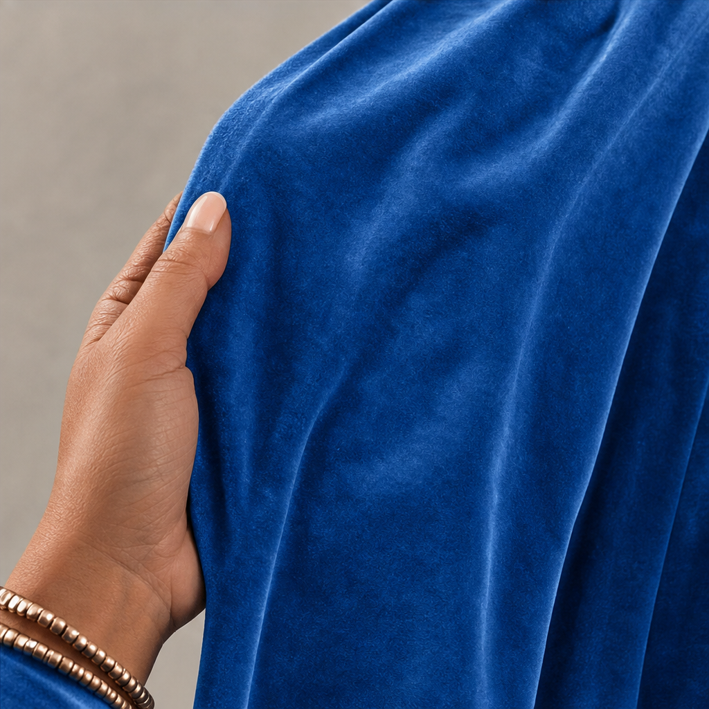 Velvenne – Wide-Leg Velvet-Look Top And Trouser Set