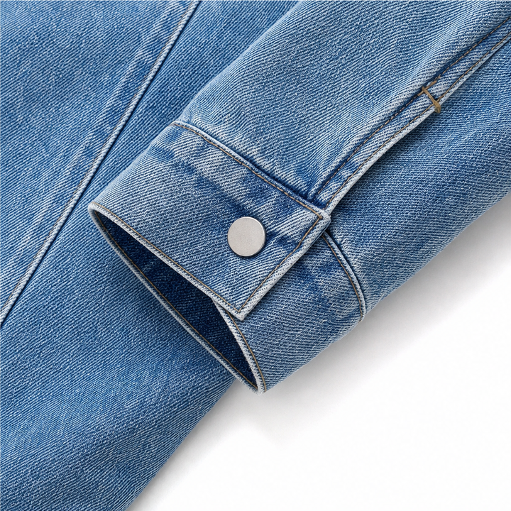 Wearbella – Fur-Collar Distressed Denim Jacket
