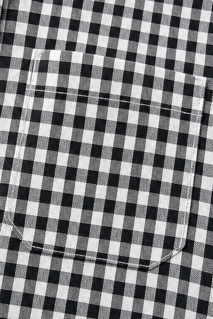 Checkered Long-Sleeve Button-Up Shirt For Women