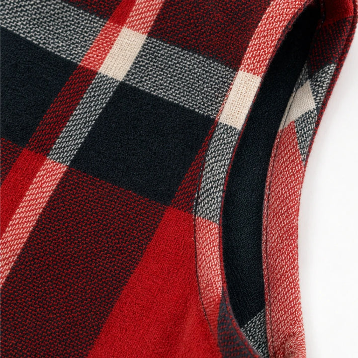 Plaidelle – Plaid Chenille Sleeveless Vest