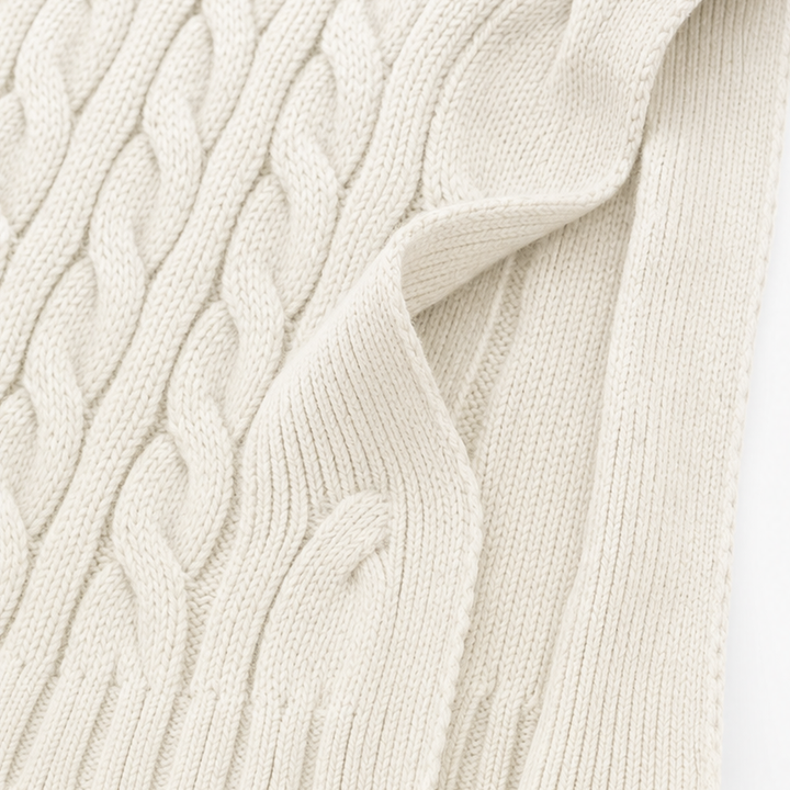 Elara Knit – Cable-Knit Longline Vest