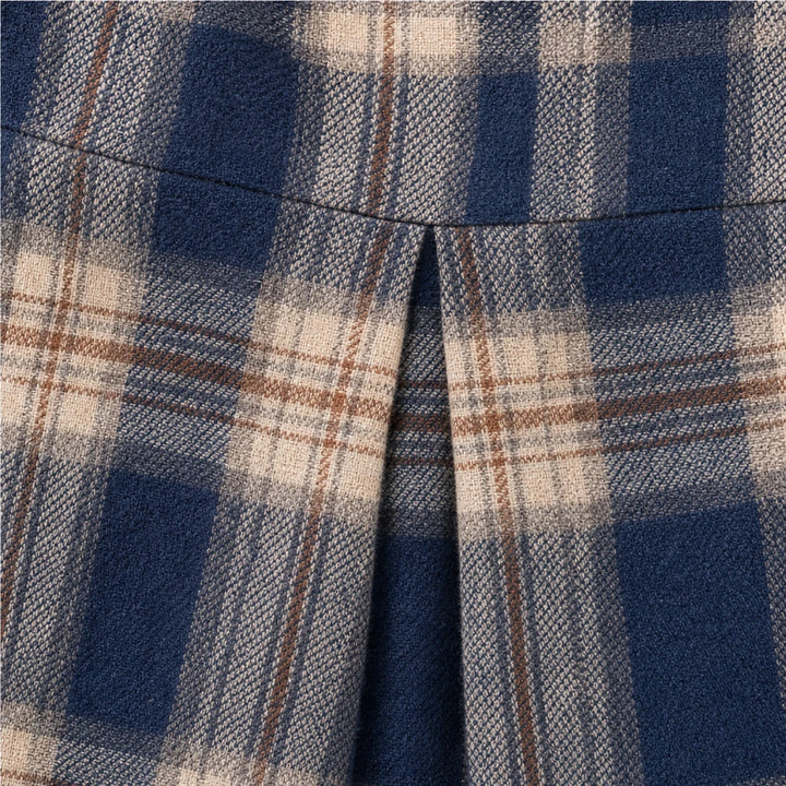 Caledon – Plaid Button-Front Long-Sleeve Blouse