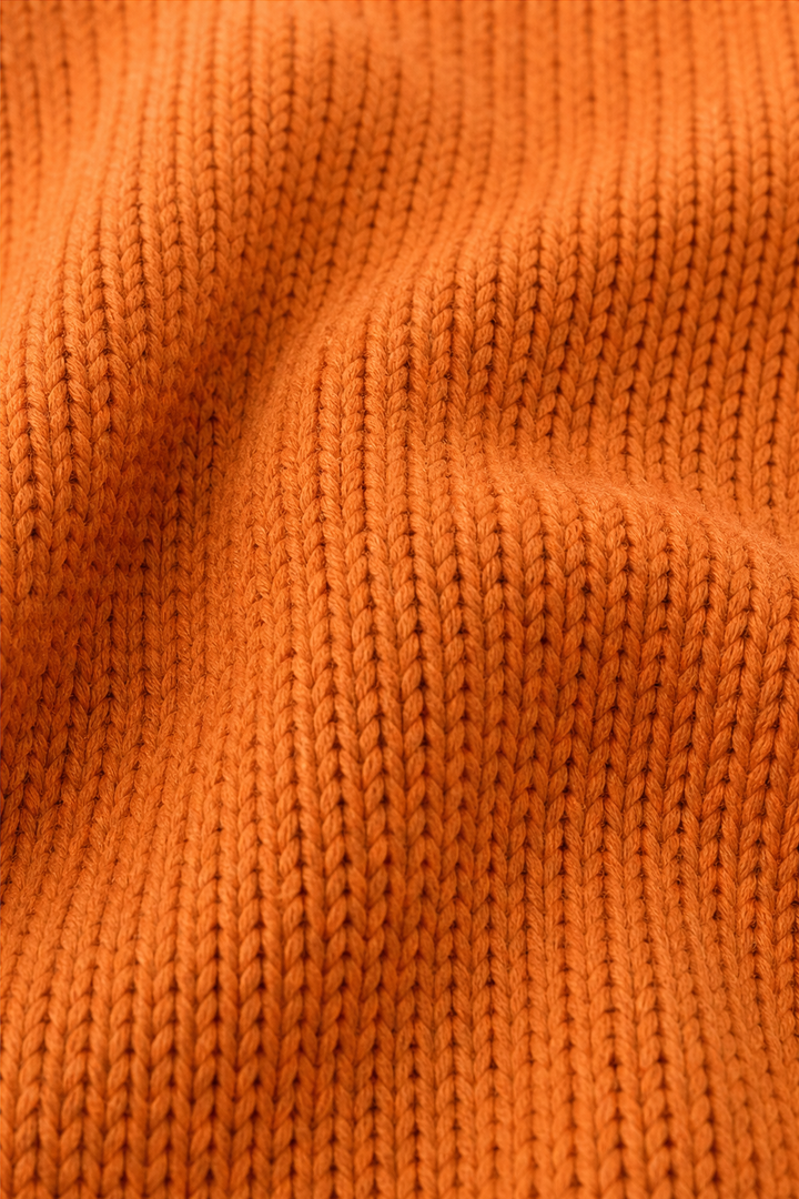 Hushwell – Drawstring Hood Ribbed Knit Pullover