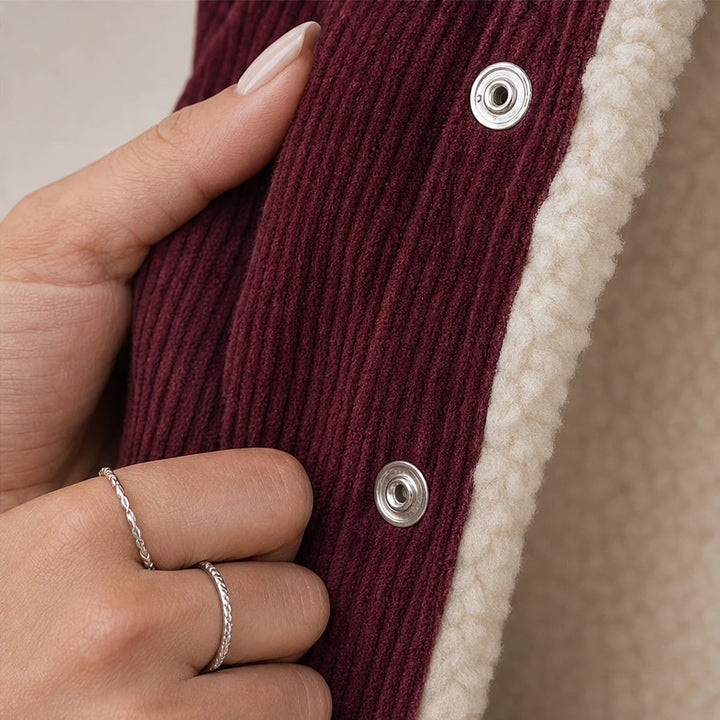 Cordelia – Sherpa-Like Lined Corduroy-Look Jacket
