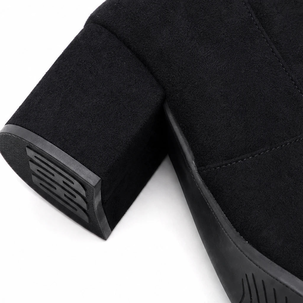 Legluxe – Stretch Suede-Look Over-The-Knee Boots