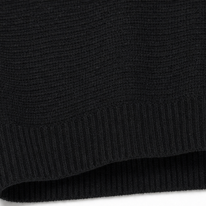 Drapeva – Fitted Cuff Batwing Knit Pullover