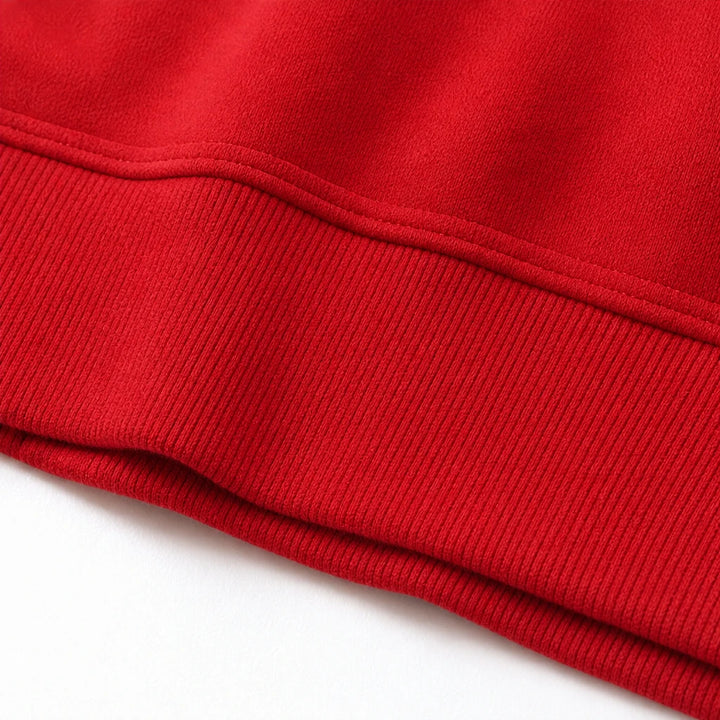 Fold & Flourish – Fold-Over Collar Pullover Sweatshirt