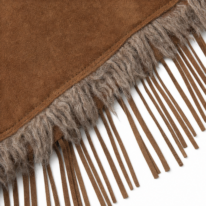 Westella – Faux Suede Fringe Western Jacket