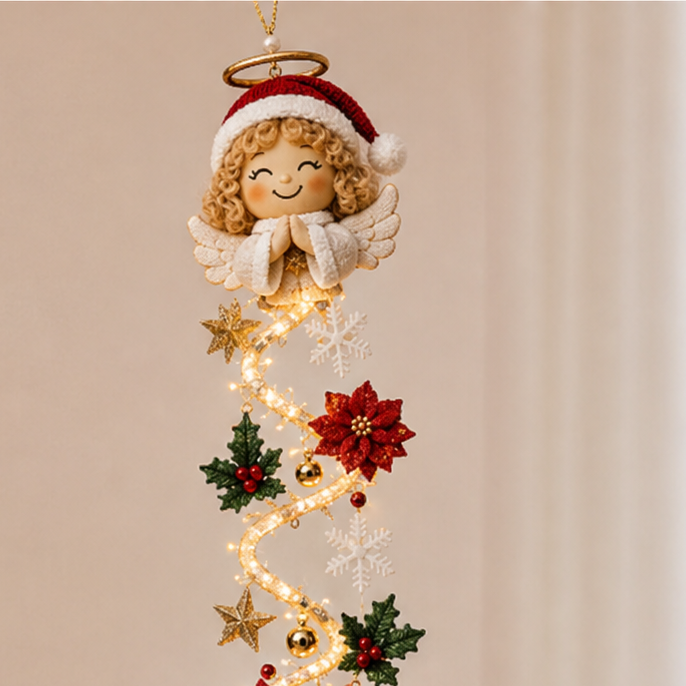 NoelGlow – Illuminated Cascading Christmas Door Hanger