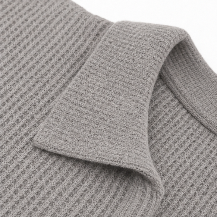 Wovella – Waffle-Knit Relaxed Pullover Top