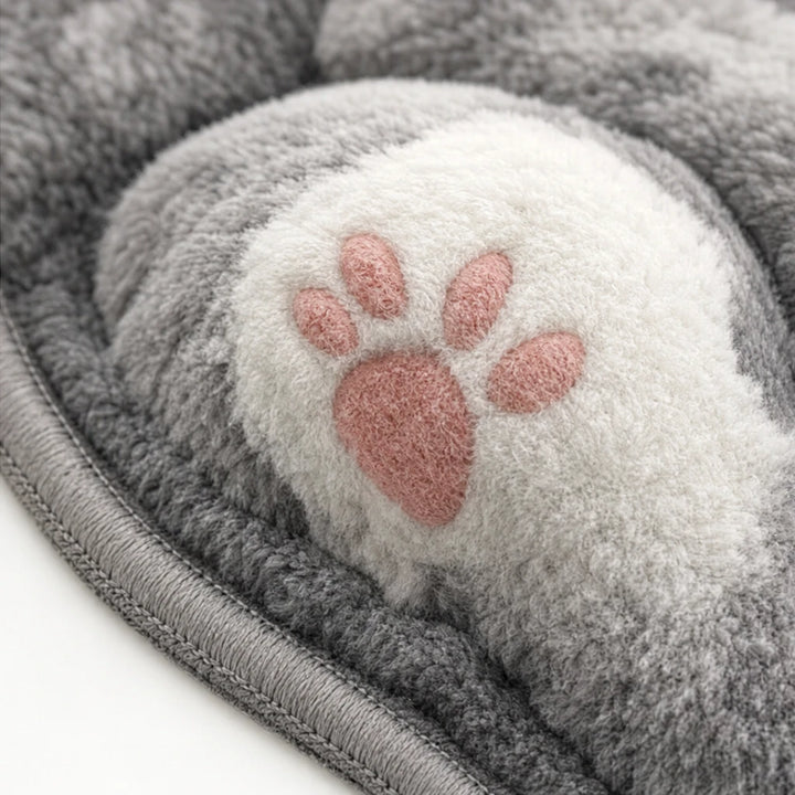 Dozy Paws – Cat-Shaped Printed Area Rug