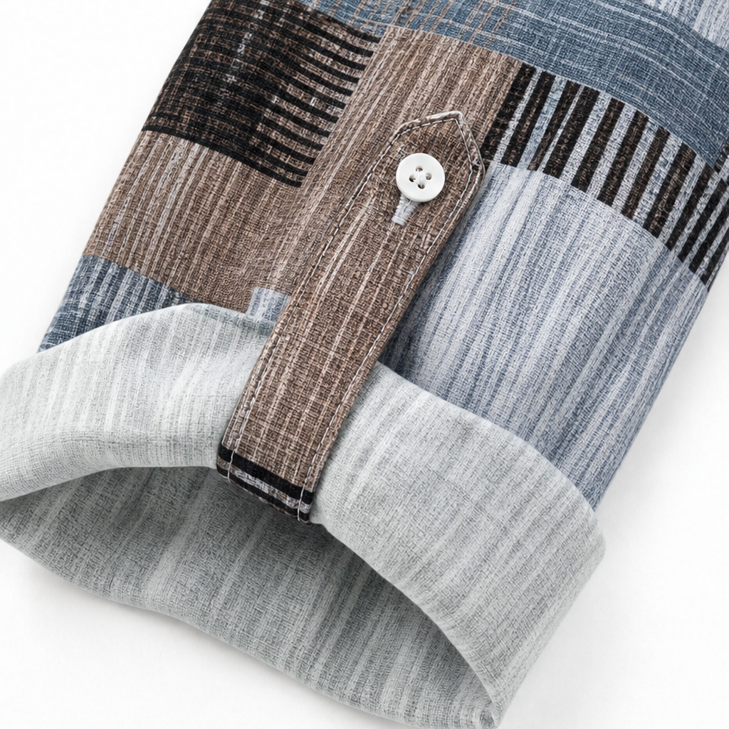 Plaidwell – Colorful Patchwork Plaid Button-Up Shirt