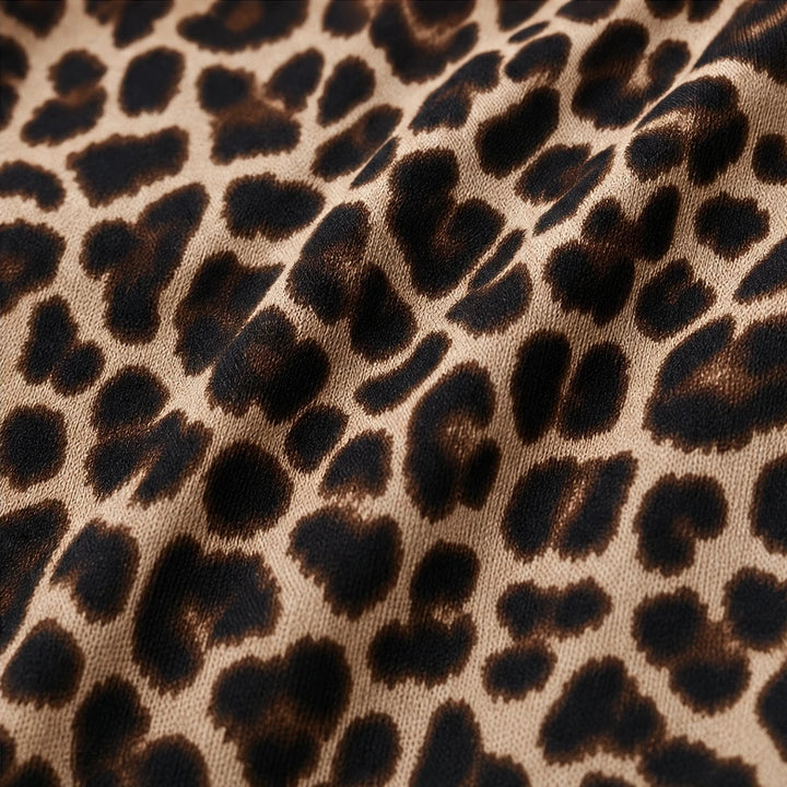Noiréa – Leopard-Print Ruffle Hem Maxi Dress
