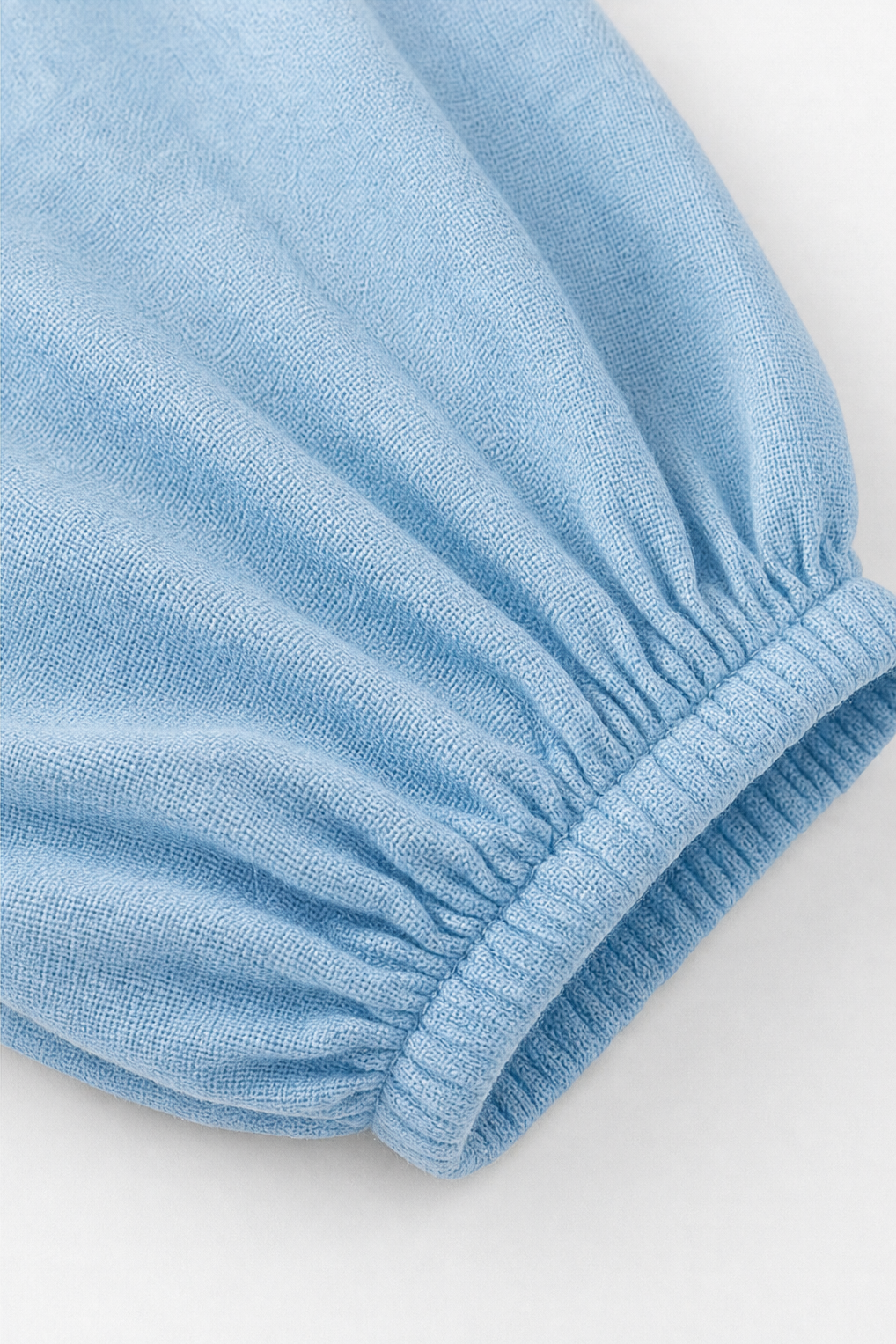 Wearbella – Gathered V-Neck Puff Sleeve Blouse