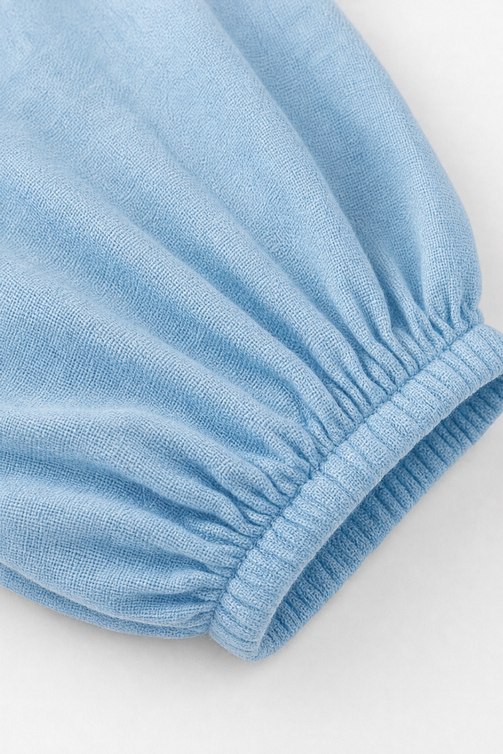 Wearbella – Gathered V-Neck Puff Sleeve Blouse