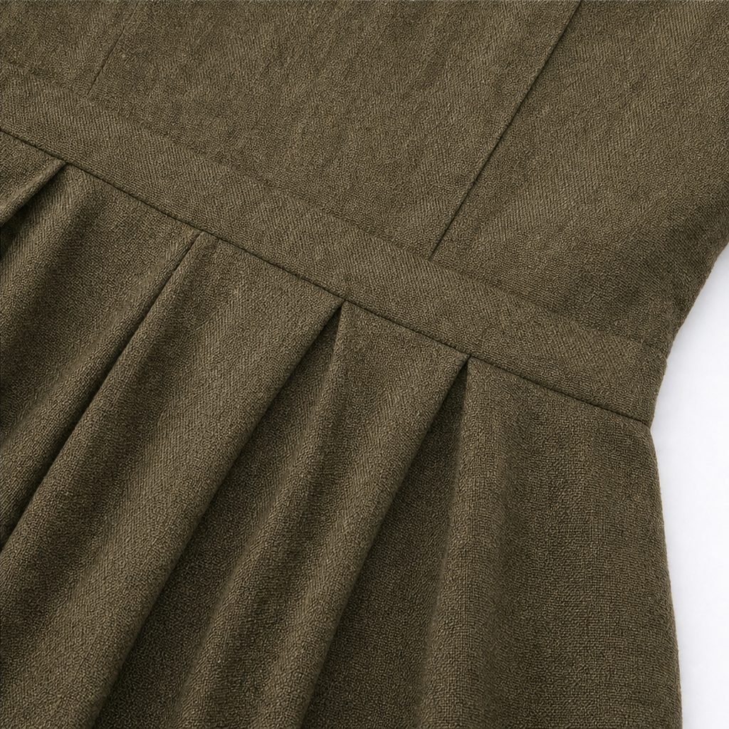 Verlana – Button-Front Lapel Collar Maxi Shirt Dress