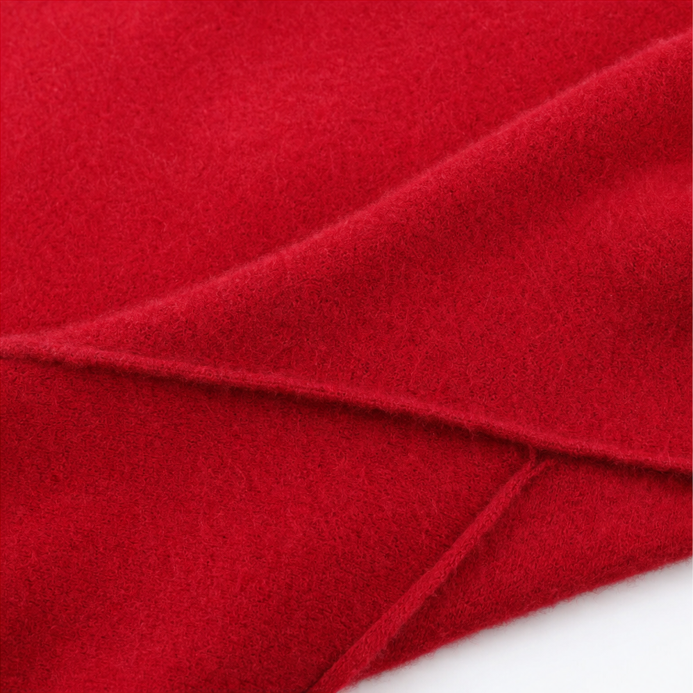 Mantelle – Draped Shawl Collar Open-Front Wool Coat
