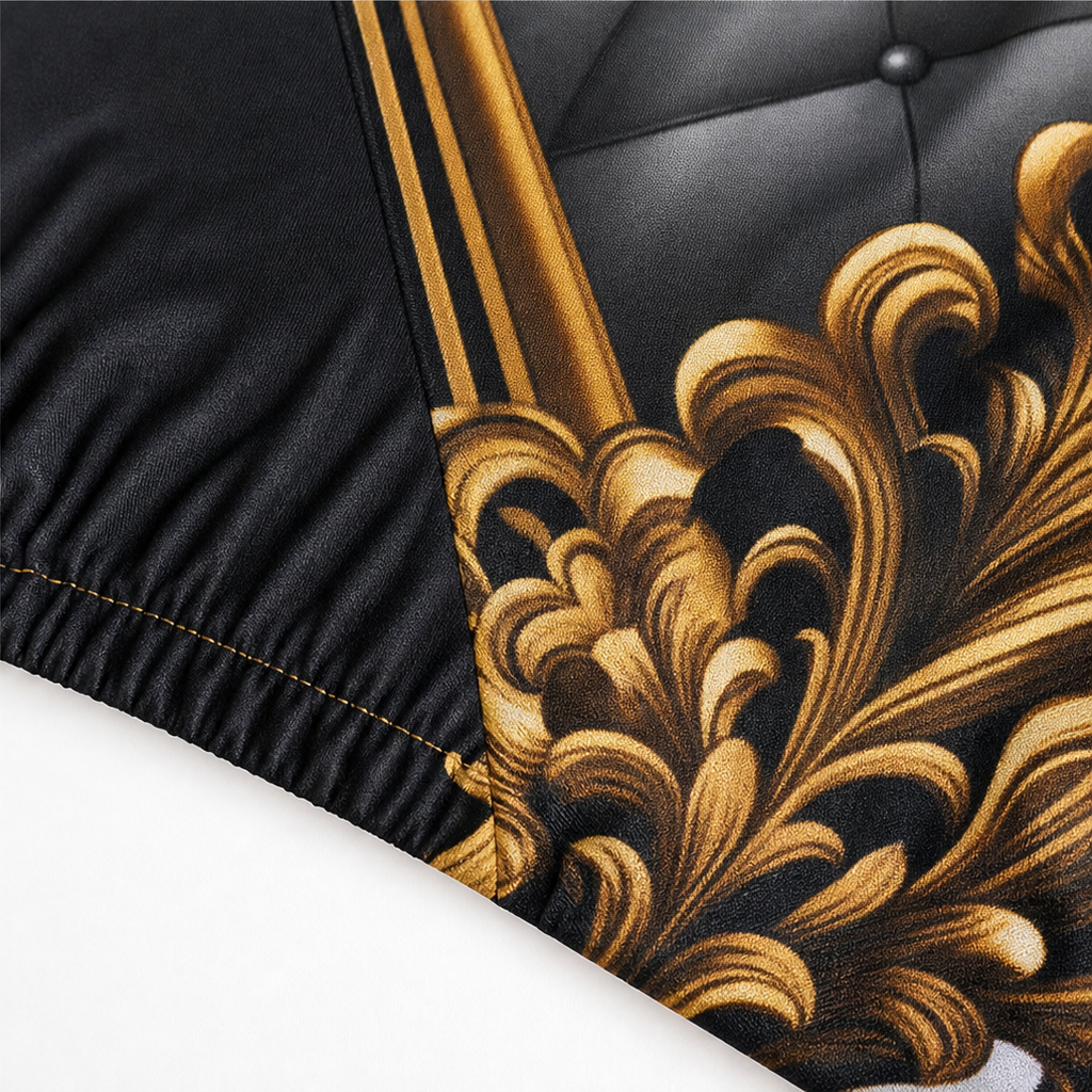 Chairistocrat – Baroque Print Stretch Dining Chair Cover