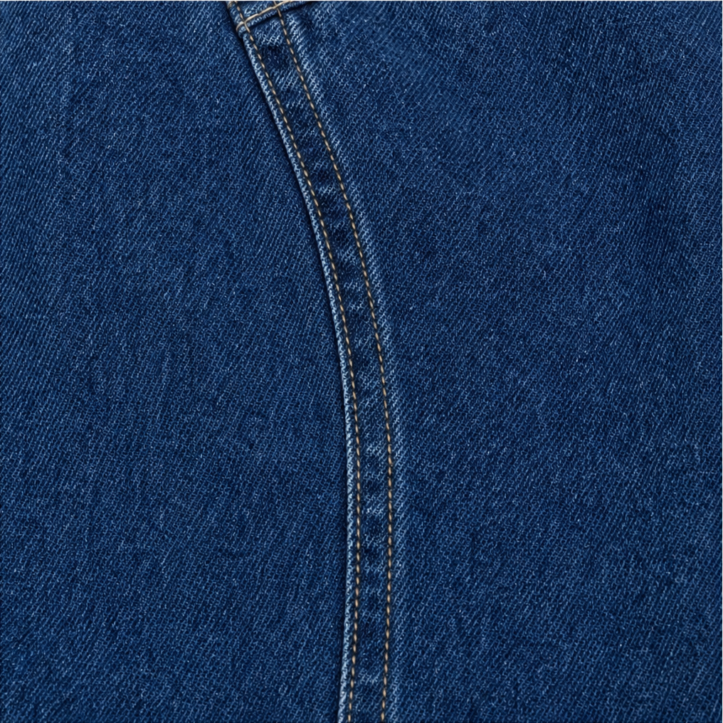 Wearbella – Sheer Puff Sleeve Denim Button-Up Shirt