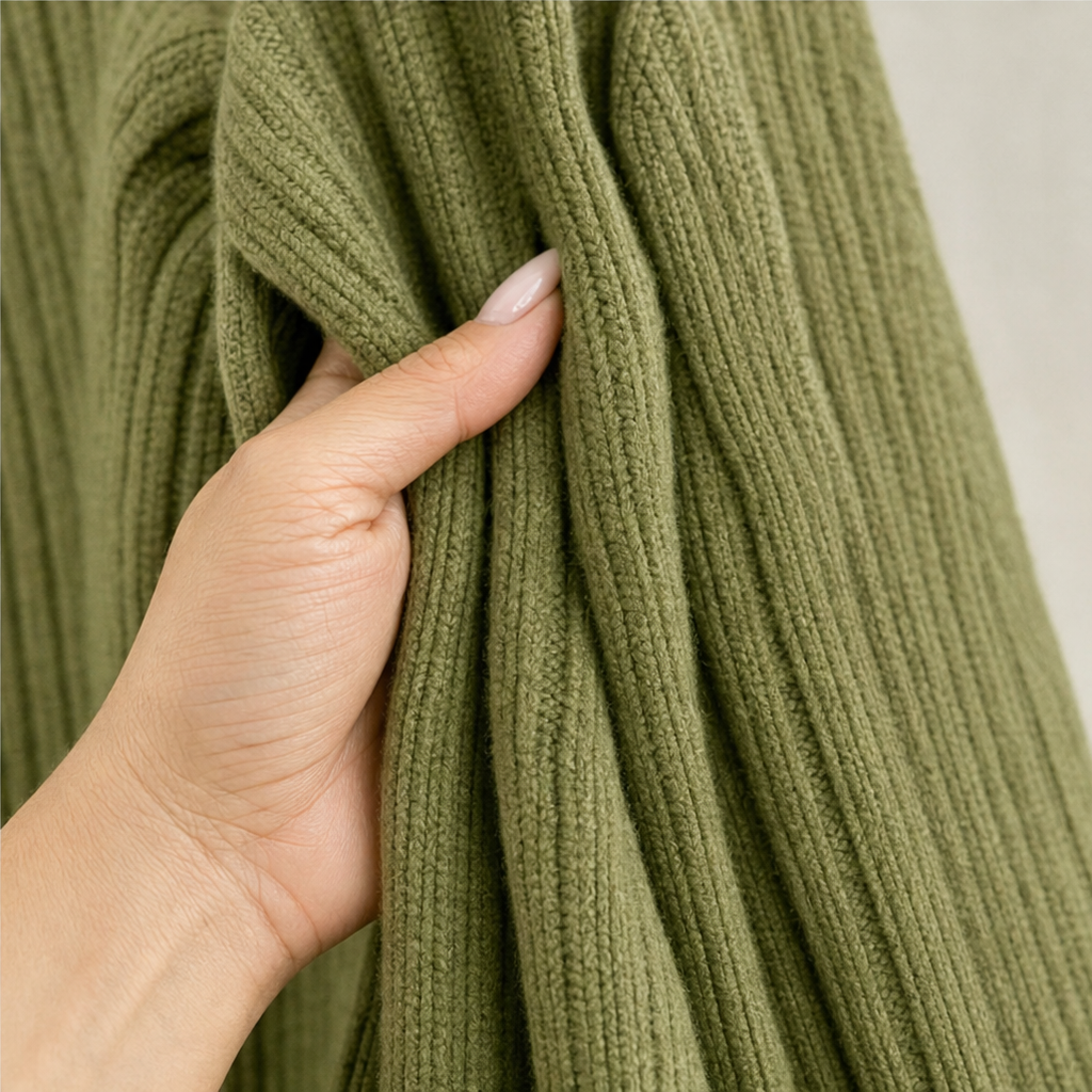 Vellura – Twist-Front Ribbed Knit Top