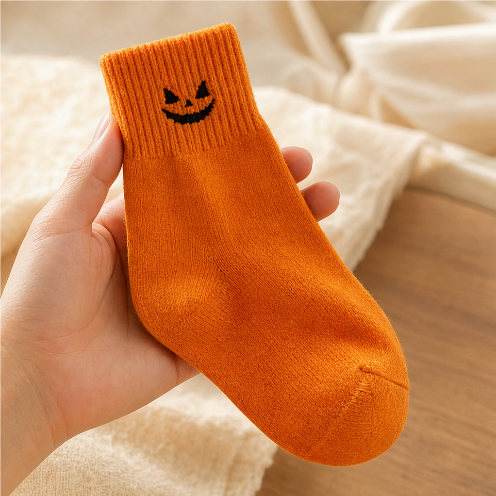Cuffette – Embroidered Non-Slip Halloween Crew Socks