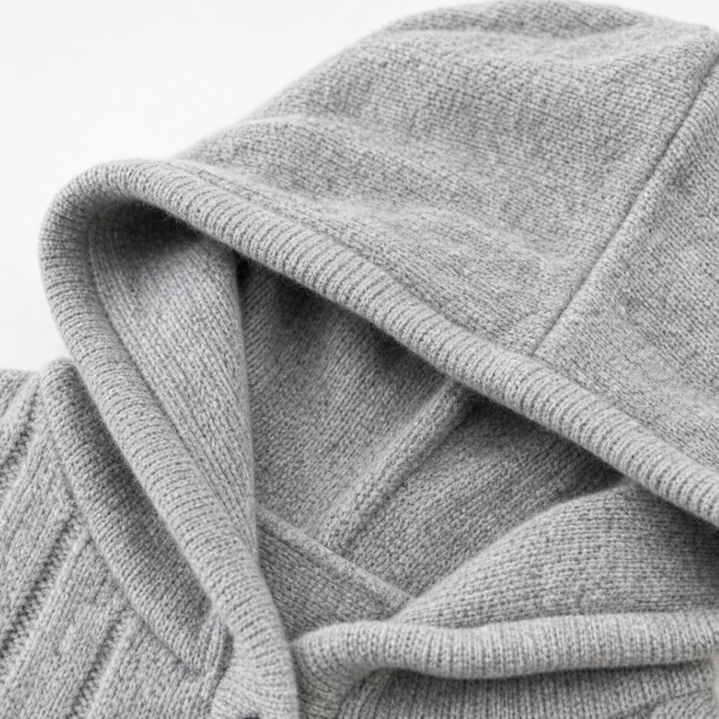 Wearbella – Braided Cable-Knit Hooded Cardigan