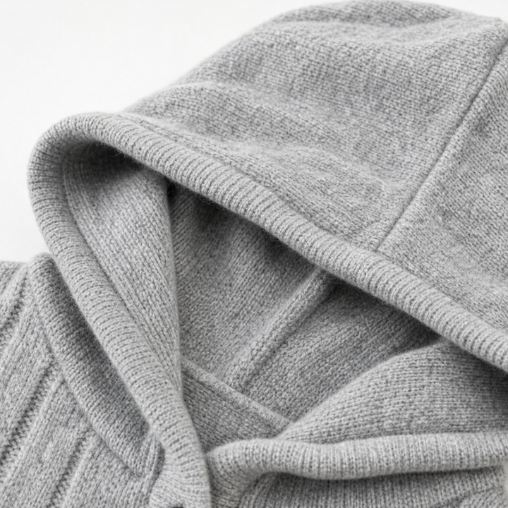 Wearbella – Braided Cable-Knit Hooded Cardigan