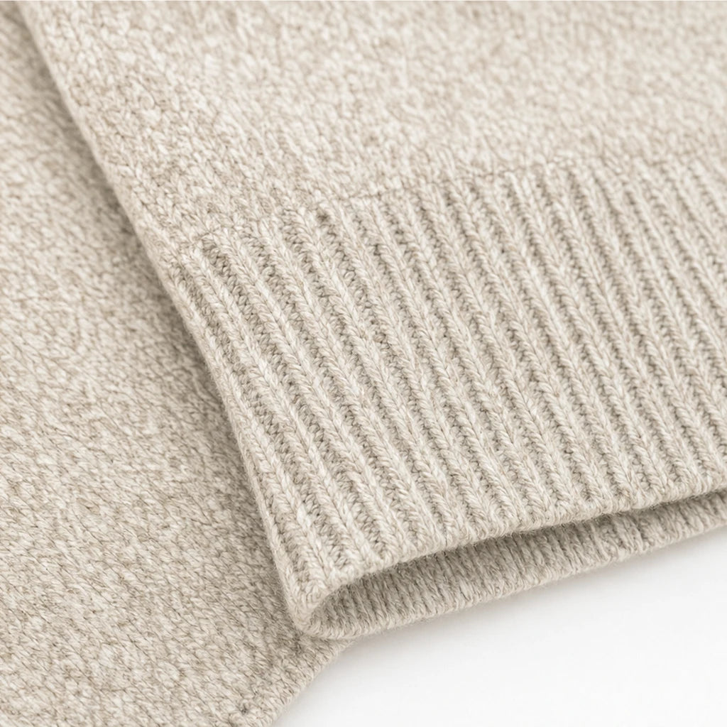 Cabelune – High-Neck Cable-Knit Cape Poncho Sweater